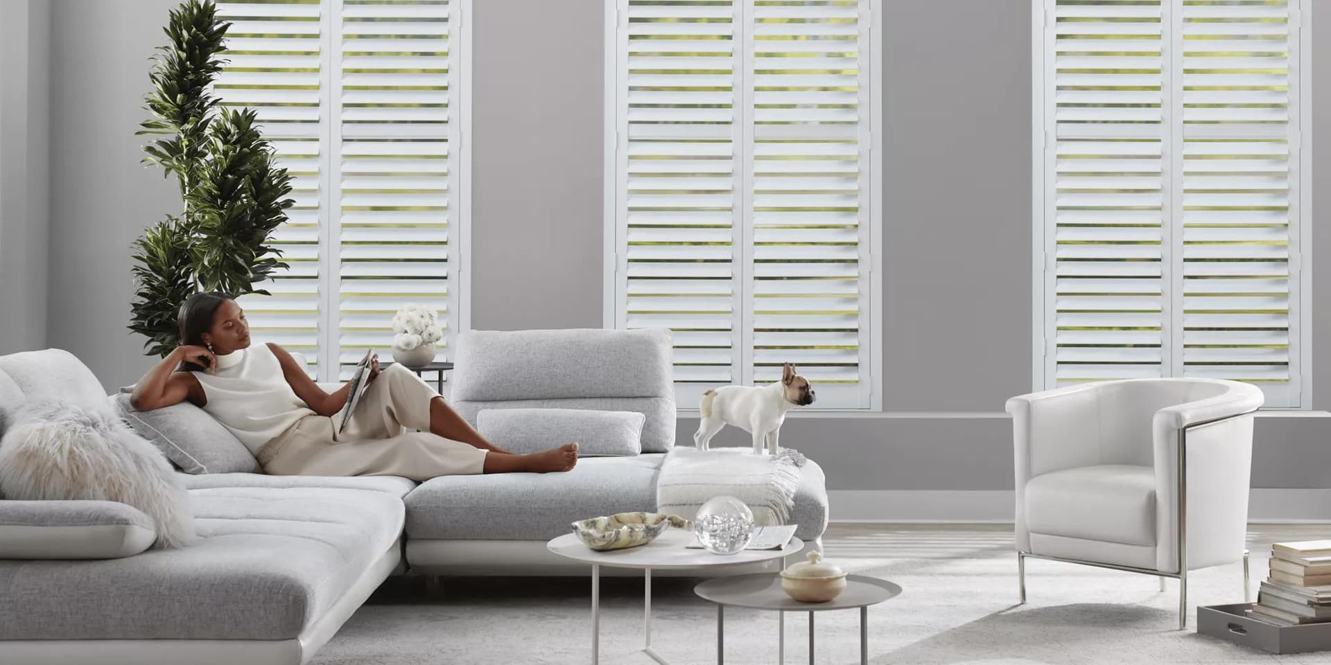 SoftClose™ Louvers for NewStyle® Hybrid Shutters